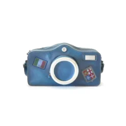 Listonoszka damska skórzana z zamknięcie metalowy zamek błyskawiczny. "Fotocamera"