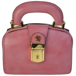 Mała elegancka skórzana listonoszka na rączce. "Lady Brunelleschi" R120/18