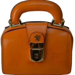 Mała elegancka skórzana listonoszka na rączce. "Lady Brunelleschi" R120/18