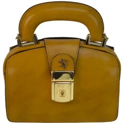 Mała elegancka skórzana listonoszka na rączce. "Lady Brunelleschi" R120/18