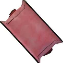 Mała elegancka skórzana listonoszka na rączce. "Lady Brunelleschi" R120/18