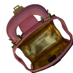 Mała elegancka skórzana listonoszka na rączce. "Lady Brunelleschi" R120/18