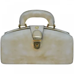 Mała elegancka skórzana torebka na rączce.  "Lady Brunelleschi" R120/N