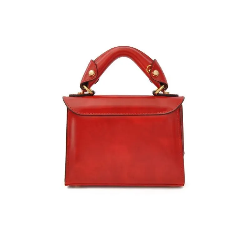 Mała elegancka torebka skórzana na rączce "Lucignano" R280/20