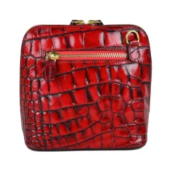 Mała listonoszka damska skórzana z wzorem. "Volterra" K467