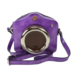 Mała listonoszka skórzana wykonana na wzór aparatu fotograficznego. R444P