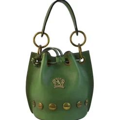 Mała skórzana listonoszka z ćwiekami CH