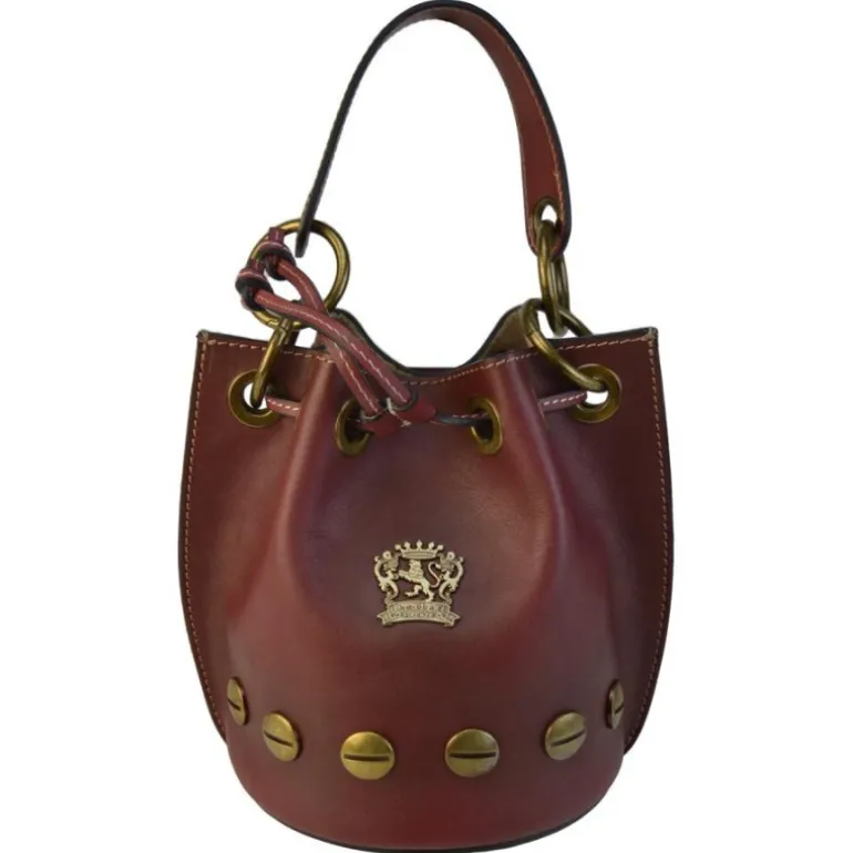 Mała skórzana listonoszka z ćwiekami CH