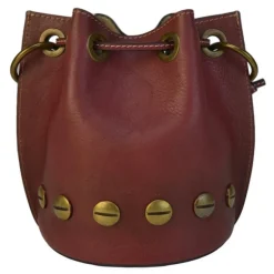 Mała skórzana listonoszka z ćwiekami CH