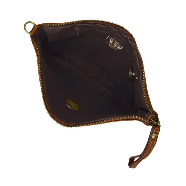 Mała torebka skórzana z elementami z plecionki "Montebonello"