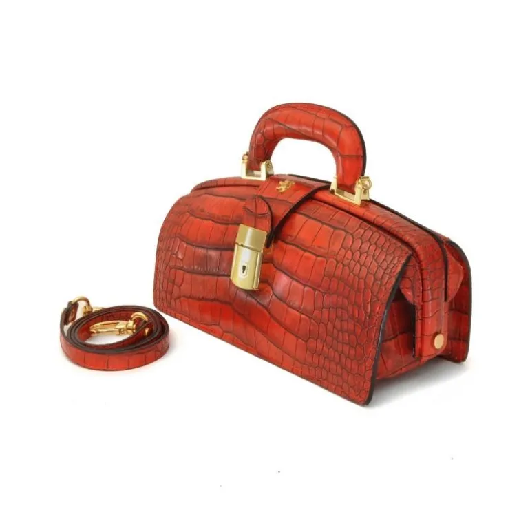 Mała torebka skórzana z tłoczonym wzorem "Lady Brunelleschi" K120/N