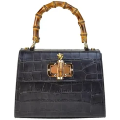 Mała torebka skórzana z wzorem "Castalia" K298/26