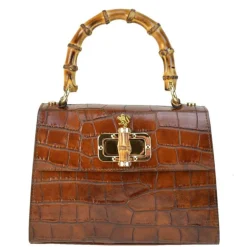 Mała torebka skórzana z wzorem "Castalia" K298/26