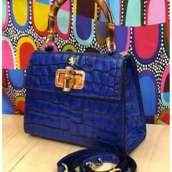 Mała torebka skórzana z wzorem "Castalia" K298/26