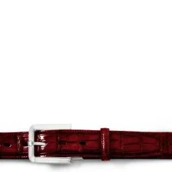 Męski pasek "OLMI" ze skóry krokodyla Chianti