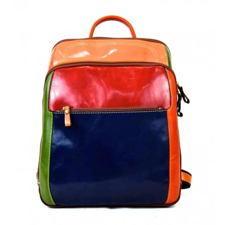 Męski plecak skórzany "Appia Multicolor"