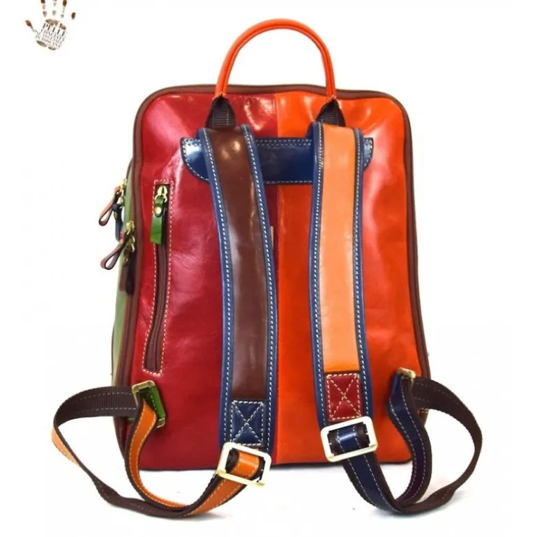 Męski plecak skórzany "Appia Multicolor"