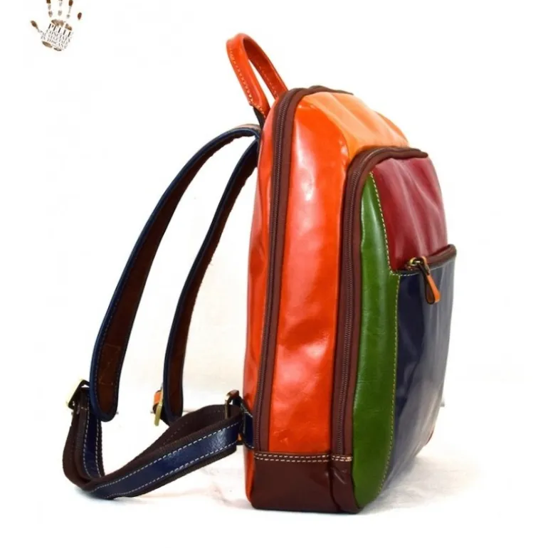 Męski plecak skórzany "Appia Multicolor"