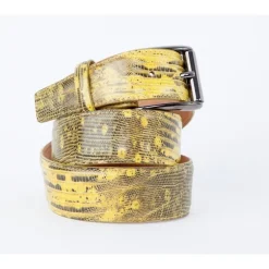 Pasek damski / męski ze skóry Iguany Giallo