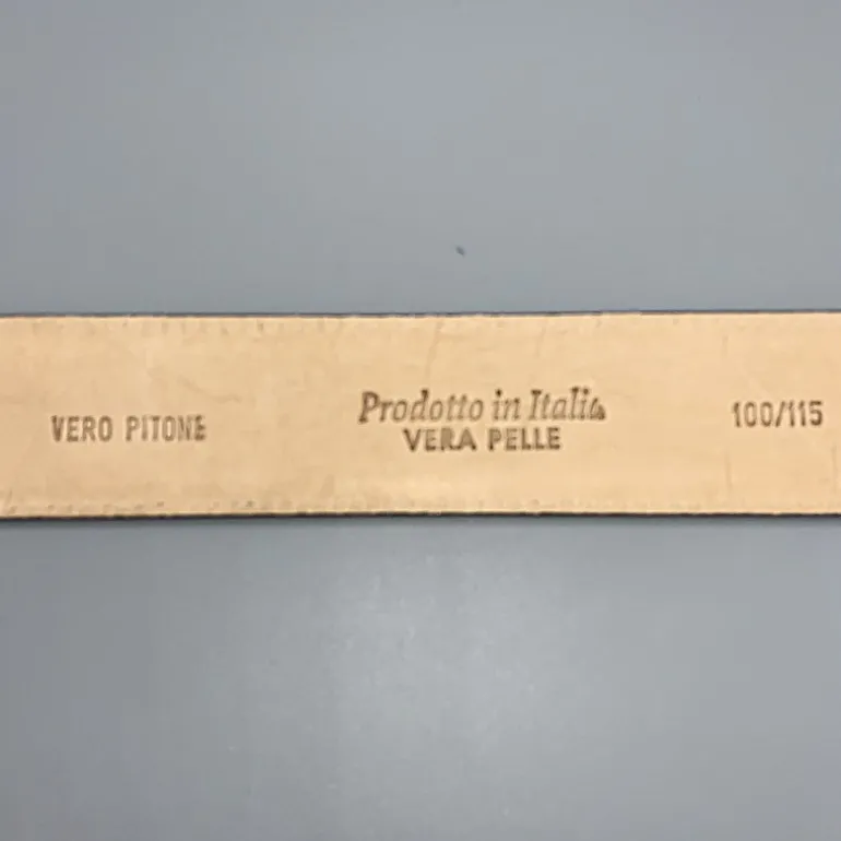 Pasek Damski Skóra z Pytona z kwiatowym wzorem