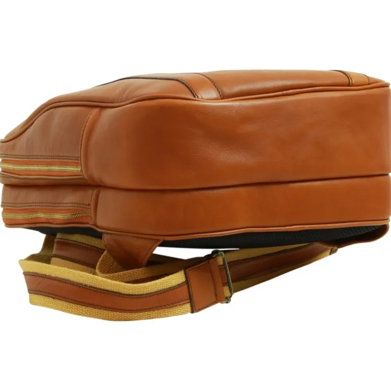 Piękny plecak skórzany na komputer 13" Nowy Sącz Koniak