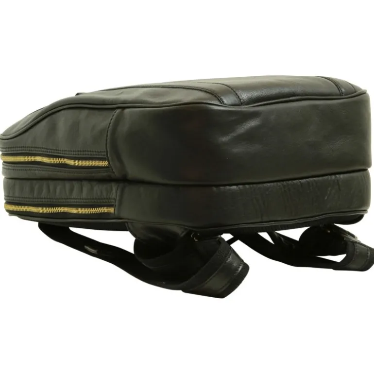 Piękny plecak skórzany na komputer 13" Nowy Sącz Czarny