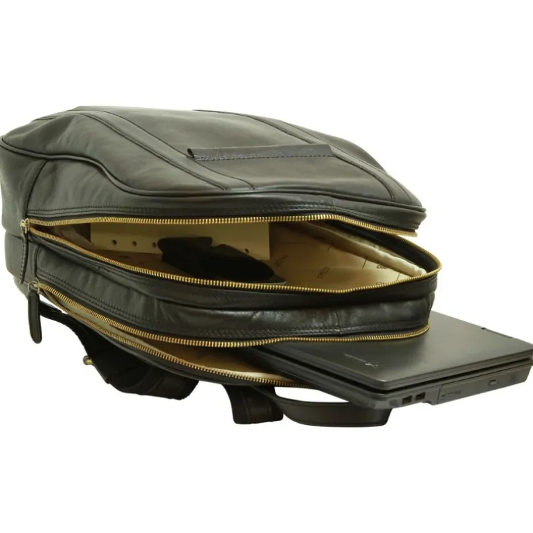 Piękny plecak skórzany na komputer 13" Nowy Sącz Czarny