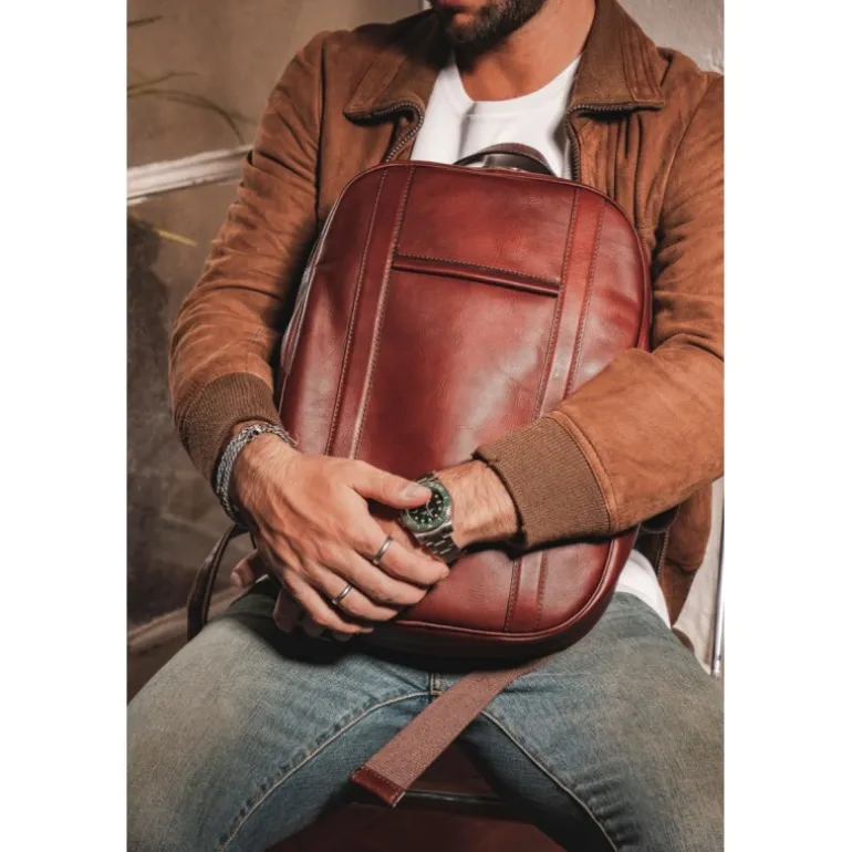 Piękny plecak skórzany na komputer 13" Nowy Sącz Koniak