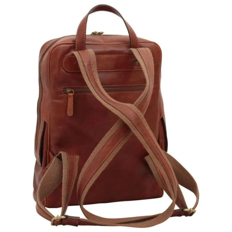 Plecak z licowej skóry cielęcej o oryginalnym designiem "Goleniów" BR