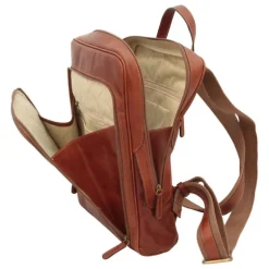 Plecak z licowej skóry cielęcej o oryginalnym designiem "Goleniów" BR