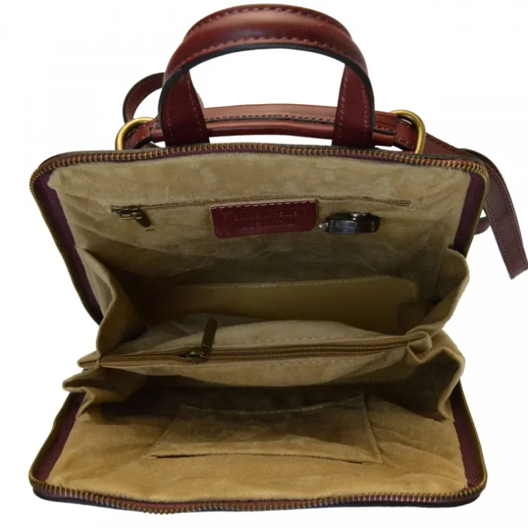 Plecak-torbebka z prawdziwej włoskiej skóry