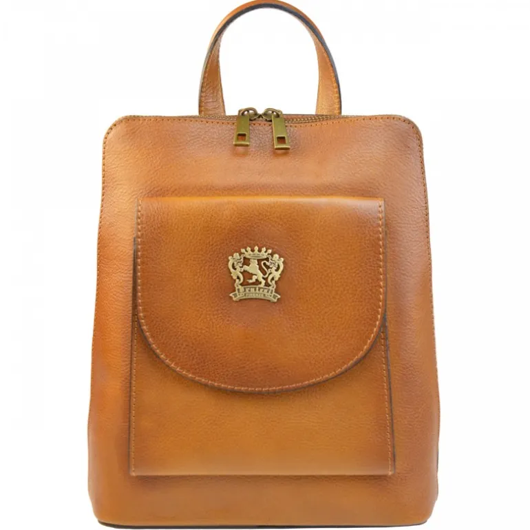 Plecak-torbebka z prawdziwej włoskiej skóry