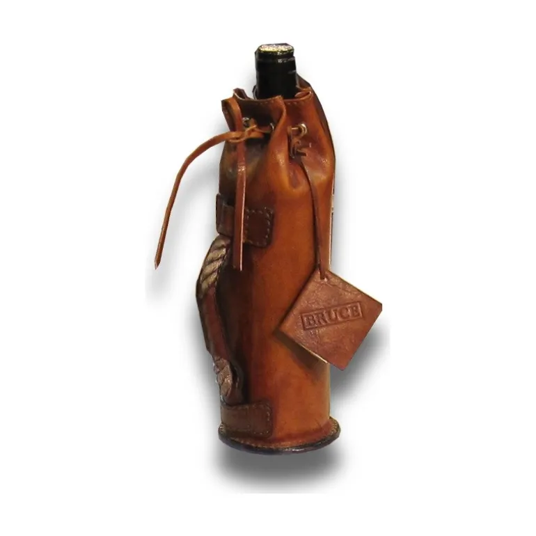 Pojemnik na wino ze skóry