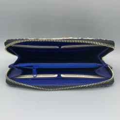 Portfel Damski Skóra z Pytona z kwiatowym wzorem