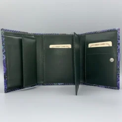 Portfel damski z prawdziwej skóry pytona z kwiatowymi motywami z portamonetką