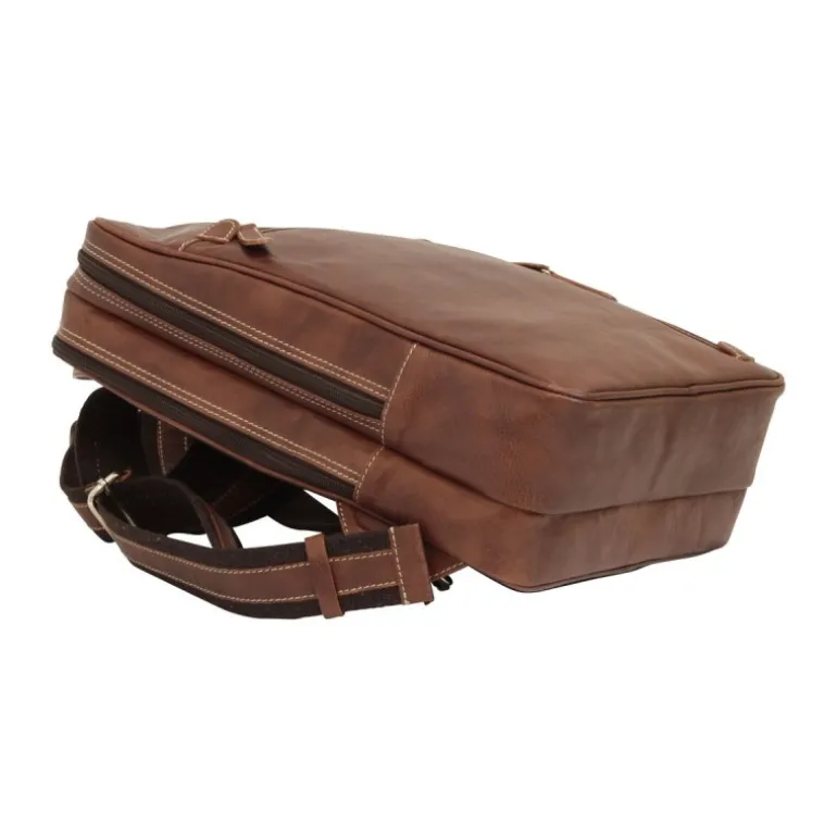 13" plecak na komputer z miękkiej cielęcej skóry "Pulawy" BR