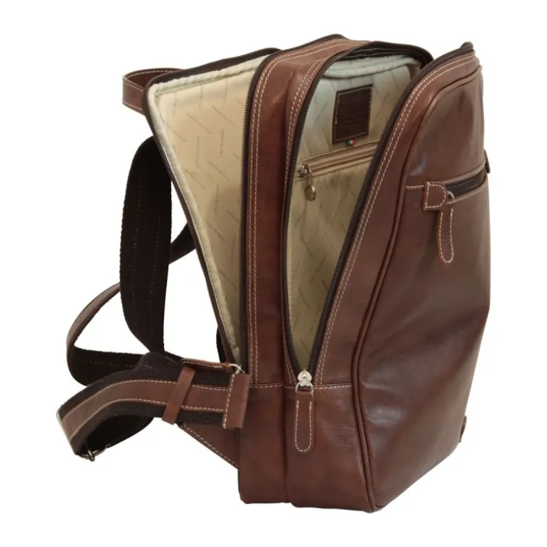 13" plecak na komputer z miękkiej cielęcej skóry "Pulawy" BR