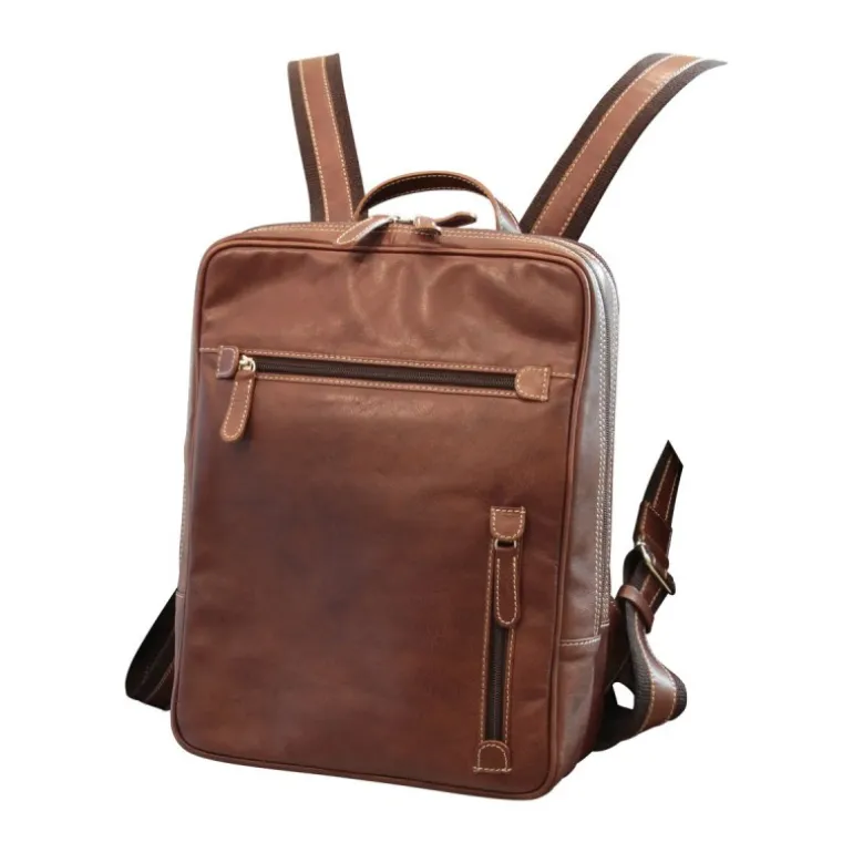 13" plecak na komputer z miękkiej cielęcej skóry "Pulawy" BR