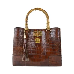 Średnia kuferek skórzana ze zwierzęcym motywem. "Sarteano" K