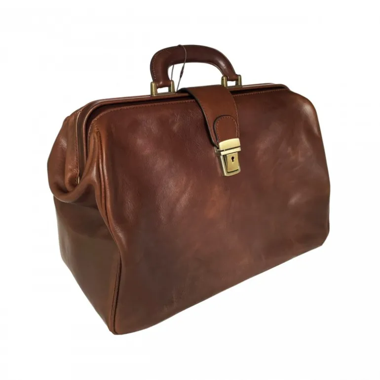 Skórzana torba lekarska z pocztówką