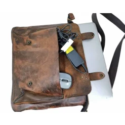 Skórzana torba na laptopa 14" przystosowana do trolley CZ