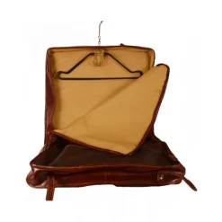 Skórzana torba na ubrania z 2 wieszakami