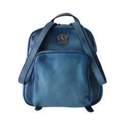 Skórzany damski plecak o zaokrąglonych liniach wyposażony "Sirmione"