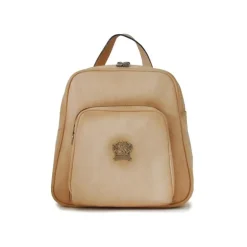 Skórzany damski plecak o zaokrąglonych liniach ​wyposażony "Sirmione"