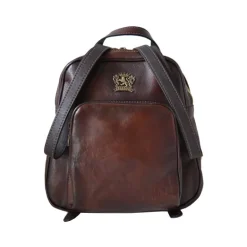 Skórzany damski plecak o zaokrąglonych liniach ​wyposażony "Sirmione"