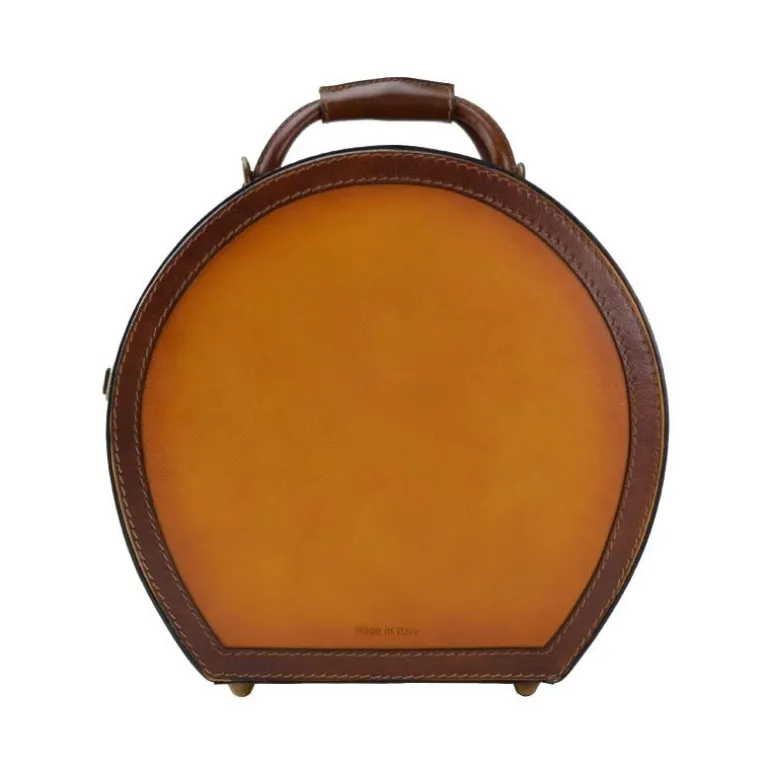 Skrzynka na Kapelusz ze skóry, średni