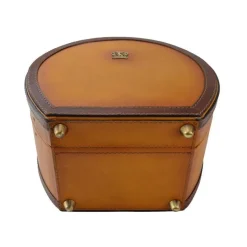 Skrzynka na Kapelusz ze skóry, średni