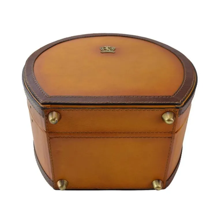 Skrzynka na Kapelusz ze skóry, średni