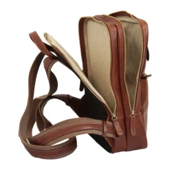 Sportowy plecak na laptopa z miękkiej skóry cielęcej "Baltico" Brązowy