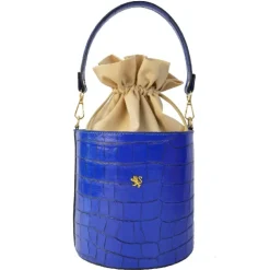 Sztywna damska skórzana torba z krokodylim wzorem "King" K335